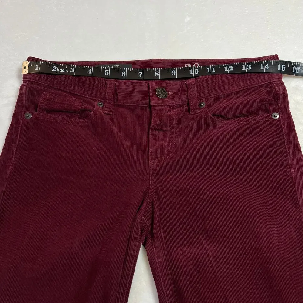J. Crew Toothpick Corduroy Ankle Pants Size 26 Holidays Preppy Y2K Hipster Boho
